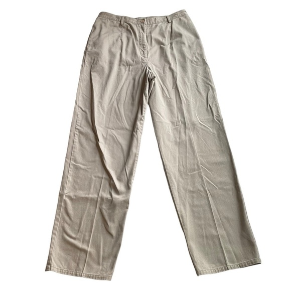 Pendleton Khaki Trouser Pant Tan Brown Beige Size 14 Office Business Casual 32L - Picture 1 of 8